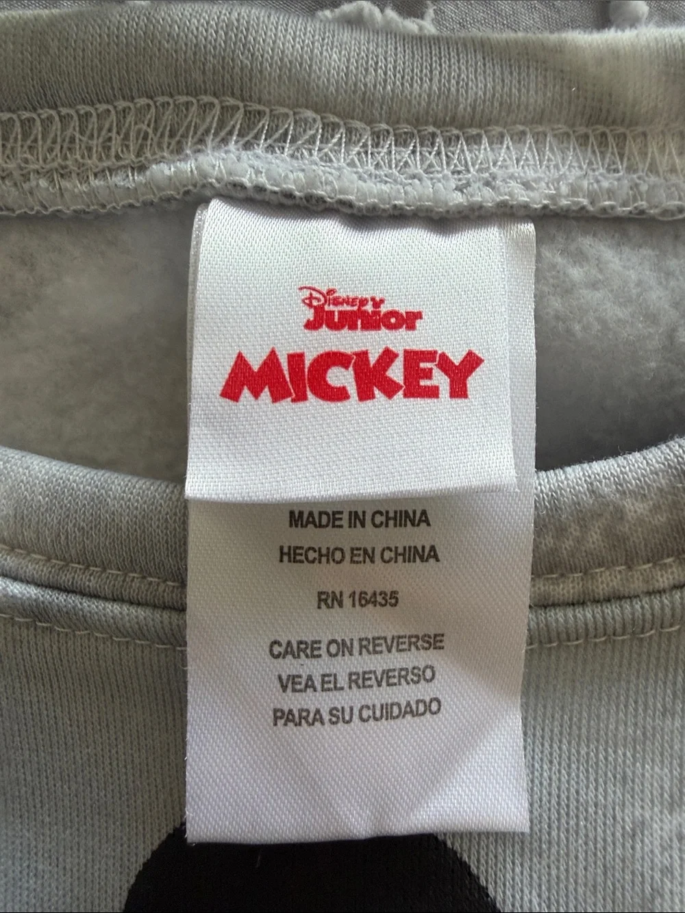 Disney Junior Mickey Mouse Gray Tie Dye Fleece Sweatshirt Joggers Set 4T NWOT
